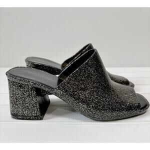 Jeffery Campbell Petra Mule in Black Shimmer Size 8